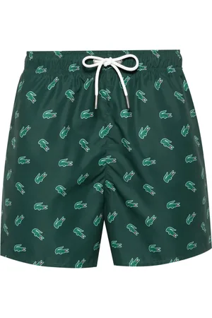 Lacoste Shorts de playa con estampado Crocodile