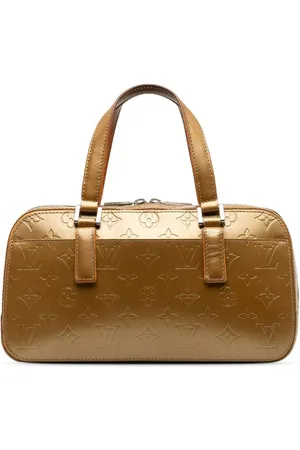 Bolso de mano Louis Vuitton Palermo en lona Monogram marrón y cuero natural