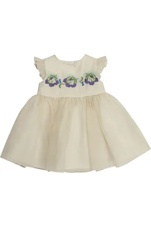 Etro Vestido de organza con bordado floral