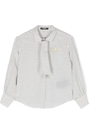 Balmain Camisa de crepé con estampado geométrico