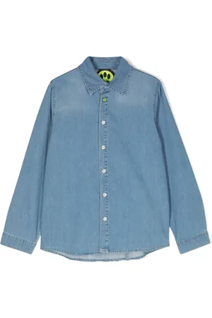 BARROW Camisa de mezclilla con logo estampado