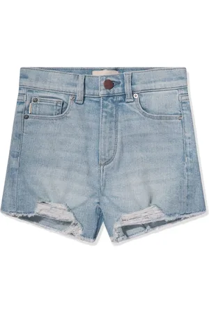 DL1961 Kids Shorts de mezclilla con efecto envejecido