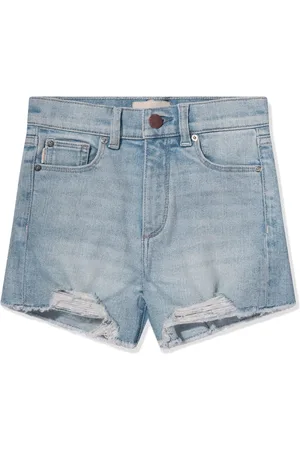 DL1961 Kids Shorts de mezclilla con efecto envejecido