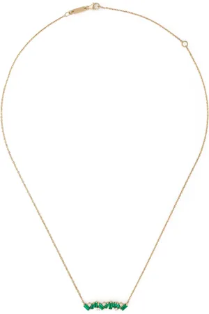 Suzanne Kalan Collar Frenzy en oro amarillo de 18kt con diamantes y esmeralda