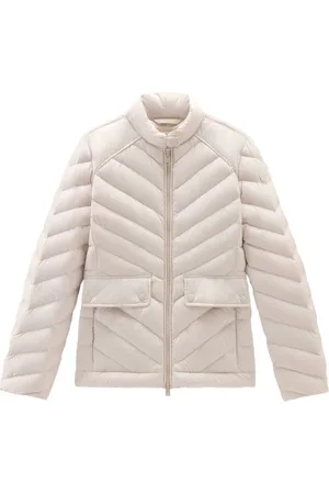 Woolrich Chamarra capitonada con motivo chevron