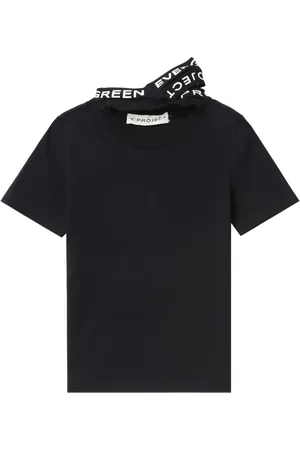 Y / PROJECT Playera con cuello triple y logo estampado