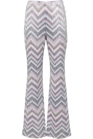 Missoni Pantalones acampanados con tejido en zigzag