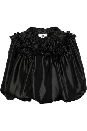 NOIR KEI NINOMIYA Blusa satinado con volantes