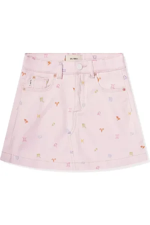 DL1961 Kids Falda de mezclilla con bordado Jenny Sign