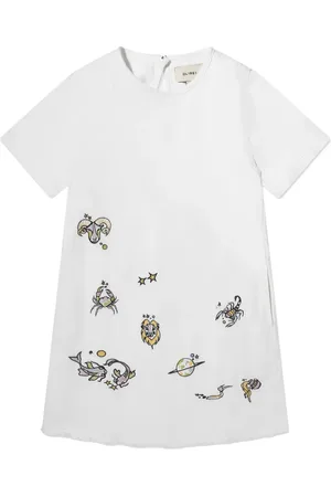 DL1961 Kids Vestido con bordado Kiki Star Signs