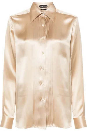 Tom Ford Camisa de seda con detalle de pliegues