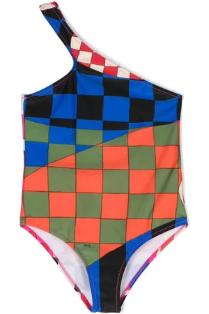 PUCCI Junior Traje de baño con estampado geométrico