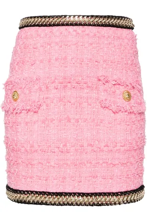 Balmain Falda corta con detalle de cadena