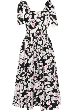 Msgm Vestido midi con estampado floral