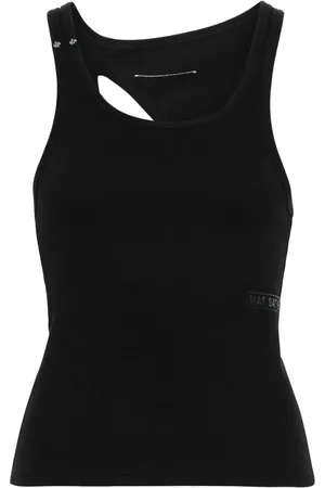 Maison Margiela Camiseta tejida de canalé con aberturas