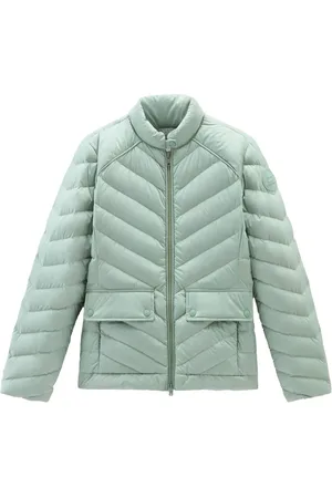 Woolrich Chamarra capitonada con motivo chevron