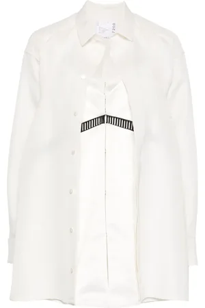SACAI Vestido camisero corto