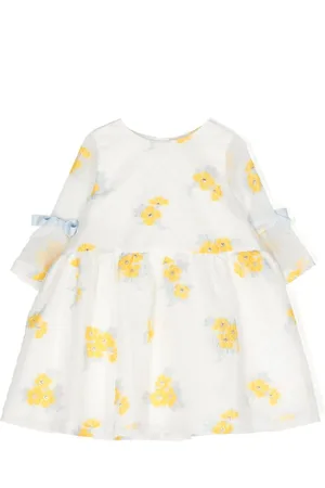 HUCKLEBONES LONDON Vestido midi con bordado floral