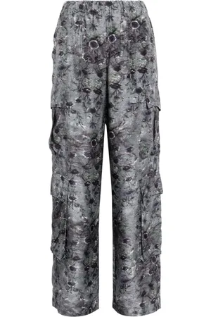 JNBY Pantalones anchos con estampado abstracto