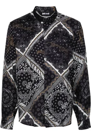 Roberto Cavalli Camisa con estampados mixtos