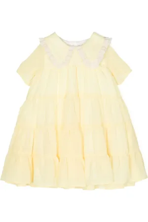 HUCKLEBONES LONDON Vestido midi con detalle de volantes