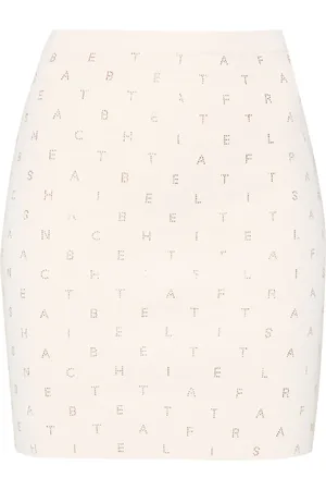 Elisabetta Franchi Falda corta con detalles del logo