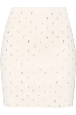 Elisabetta Franchi Falda corta con detalles del logo