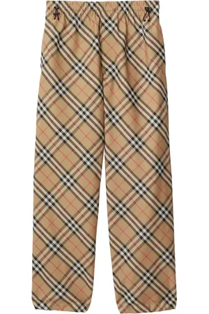 Burberry Pantalones rectos con cuadros estampados