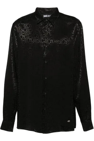 Roberto Cavalli Camisa con logo en jacquard