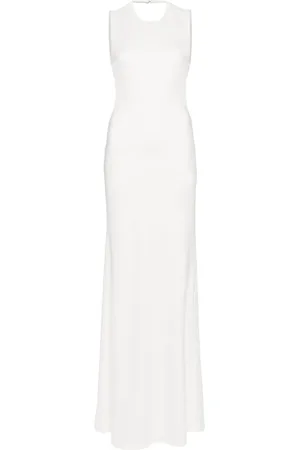 Elisabetta Franchi Vestido largo con placa del logo