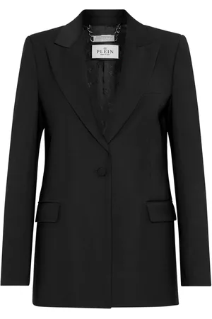 Philipp Plein Blazer con detalles de cristal y motivo Skull