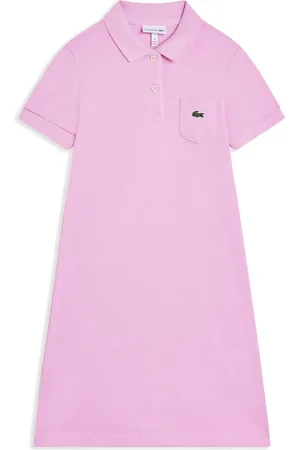 Lacoste Vestido estilo playera tipo polo con aplique del logo