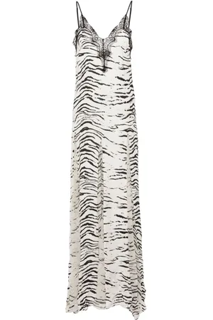 Elisabetta Franchi Vestido largo con animal print