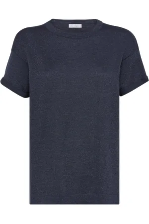 Brunello Cucinelli Playera con hilos metalizados