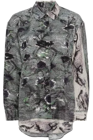 JNBY Camisa asimétrica con estampado abstracto