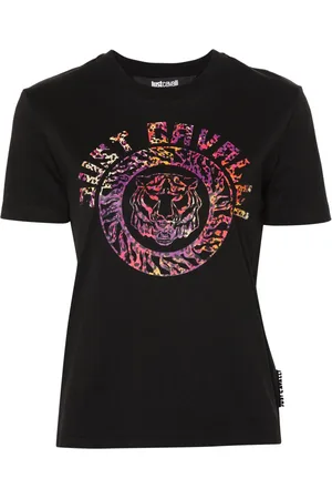 Roberto Cavalli Playera con logo estampado