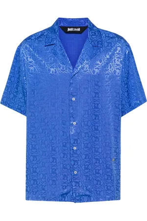 Roberto Cavalli Camisa con logo en jacquard