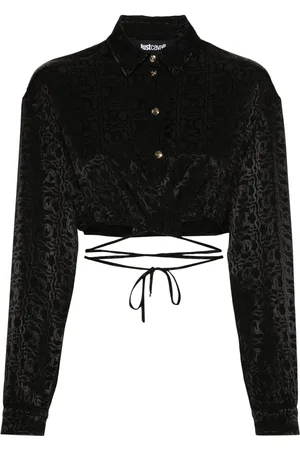 Roberto Cavalli Blusa con monograma en jacquard