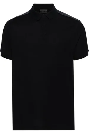 Emporio Armani Playera tipo polo con franja del logo