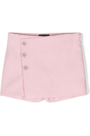 VERSACE Shorts de tweed con botones Medusa