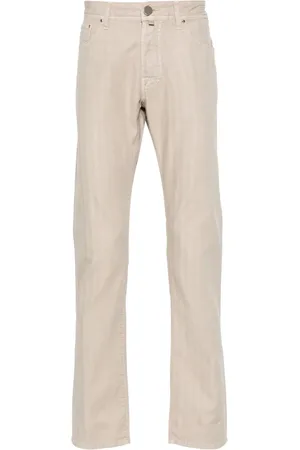 Jacob Cohen Pantalones tapered con motivo de espiga