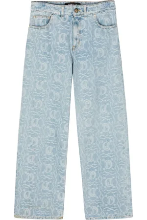 Roberto Cavalli Jeans rectos con motivo en jacquard