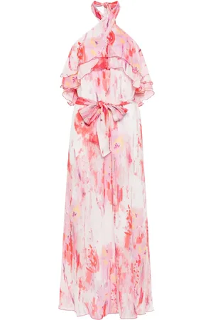 Msgm Vestido largo con estampado floral