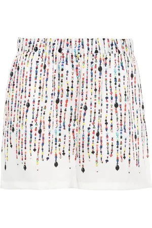 Msgm Shorts con mostacillas estampada