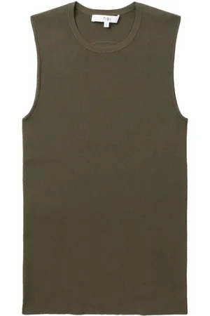tibi Top de canlé con detalle de abertura