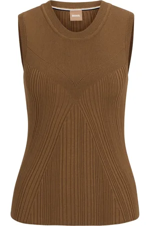 HUGO BOSS Top tejido de canalé