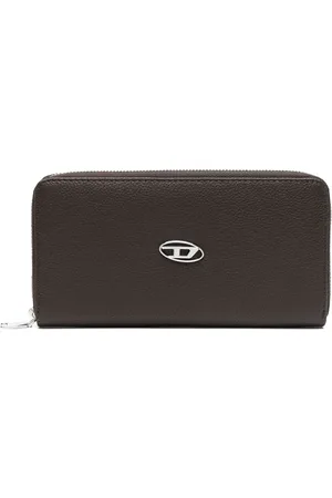 Diesel Cartera Continental Zip L con placa del logo