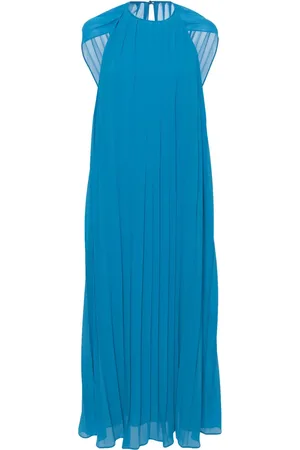 SEMICOUTURE Vestido con hombros drapeados