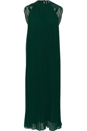 SEMICOUTURE Vestido con hombros drapeados