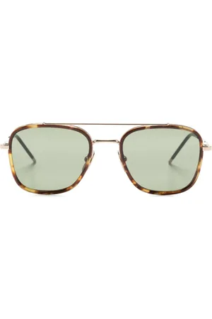 Thom Browne Lentes de sol con armazón estilo piloto